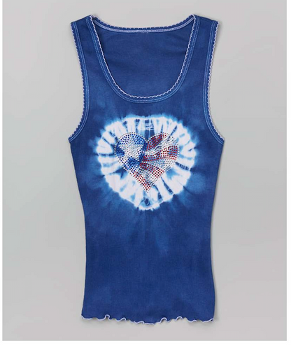 Girls Sleeveless Top - Americana Heart