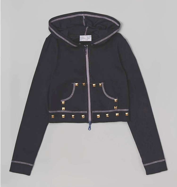 Girls & Junior Long Sleeve Zip Up Hoodie By Glitter Girl