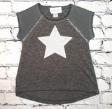 Girls Short Sleeve Top - Sequin Star
