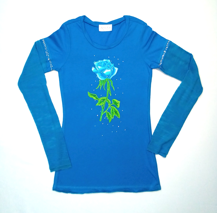 Girls Long Sleeve Top - Flower