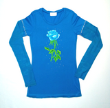 Girls Long Sleeve Top - Flower