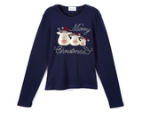 Girls & Junior Long Sleeve T Shirt - Merry Christmas