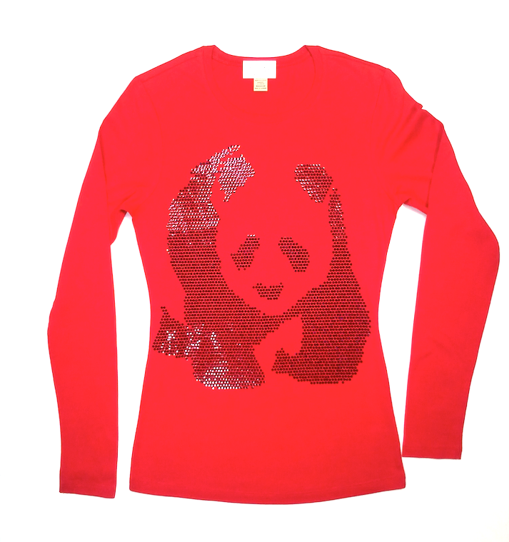 Girls Long Sleeve Top - Panda