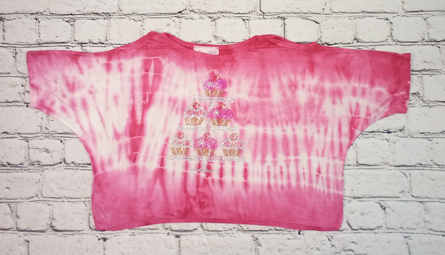 Girls Short Sleeve Top -Cup Cakes