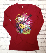 Junior Long Sleeve T shirt Rock & Roll