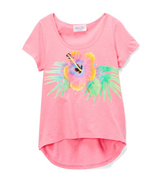 Girls Short Sleeve Top - Hibiscus