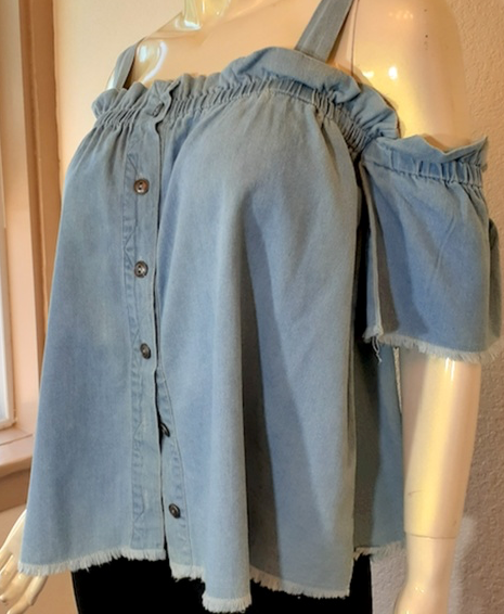 Women Sleeveless Denim Top