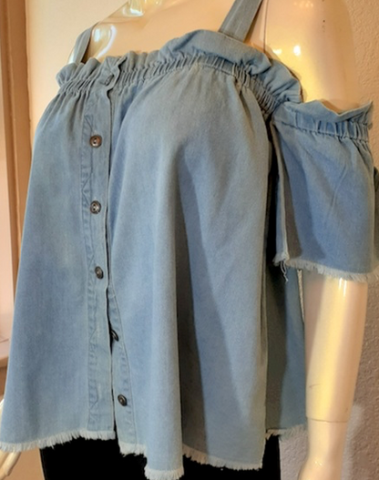 Women Sleeveless Denim Top