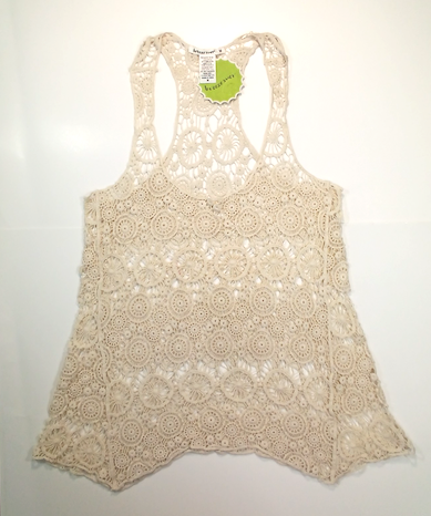 Girls Sleeveless Top - Allover Lace