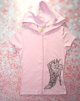 Girls Short Sleeve Zip Up Jacket - Fancy Boot