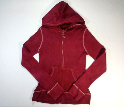 Girls Long Sleeve Zip Up Hoodie Jacket - Sequin Owl