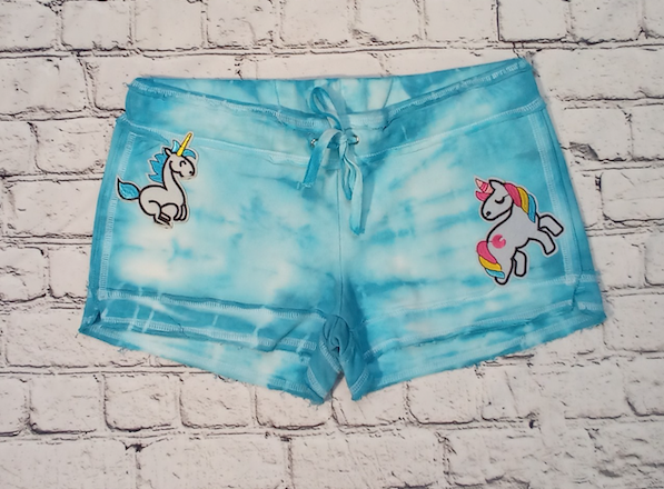 Junior Shorts - Tie Dye - Unicorns