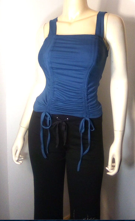 Women/Junior Sleeveless Ruched Top