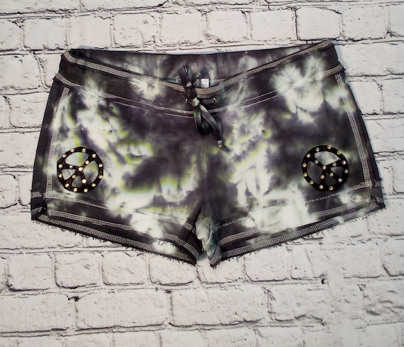 Junior Shorts - Peace Sign - Tie Dye
