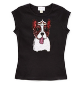 Girls Top Short Sleeve T Shirt - Queen Dog