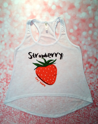 Girls Sleeveless Top - Strawberry