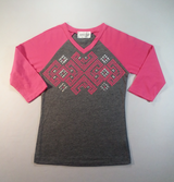 Girls Long Sleeve Top - Aztec