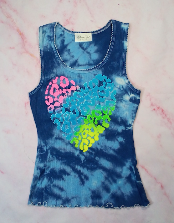 Girls Sleeveless Top Heart