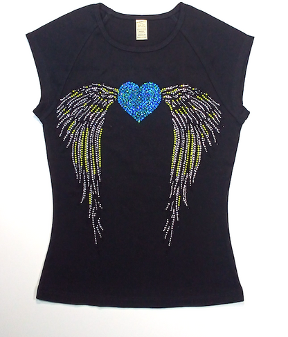 Girls Short Sleeve Top - Wings