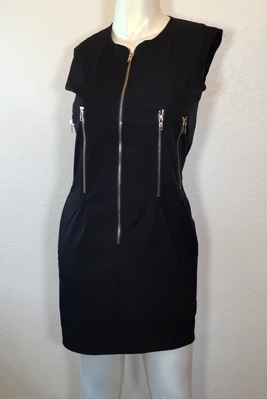 Women Moto Zip Dress