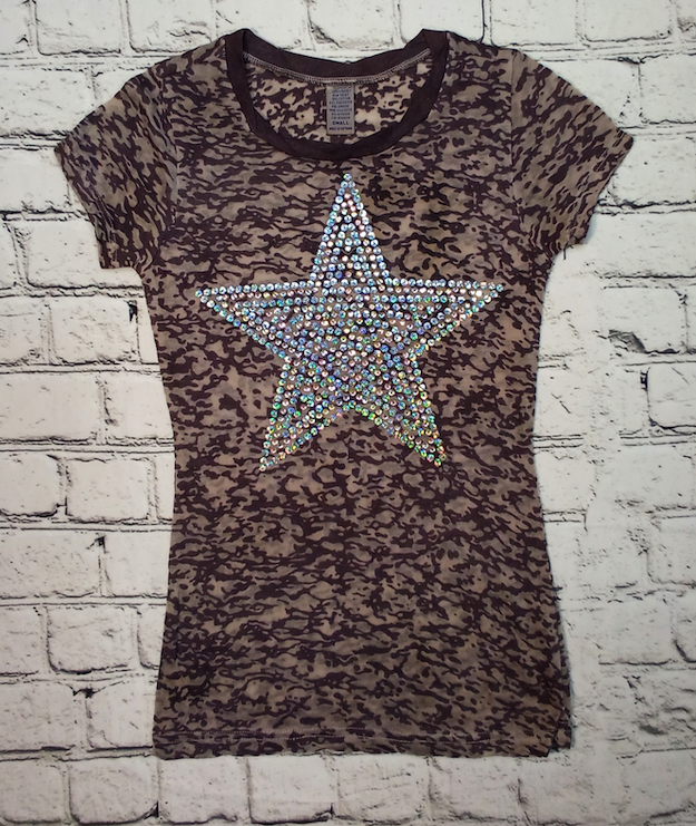 Girls Short Sleeve Top - Sequin Star