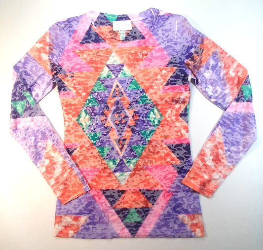 Girls Long Sleeve Top - All Over Print By Glitter Girl