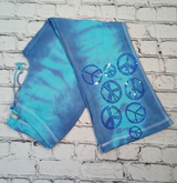 Junior Drawstring Capri Floodies Sequin Peace Signs