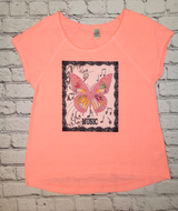 Junior Short Sleeve Top - Music/Butterfly