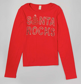 Girls Long Sleeve Top - Santa Rocks