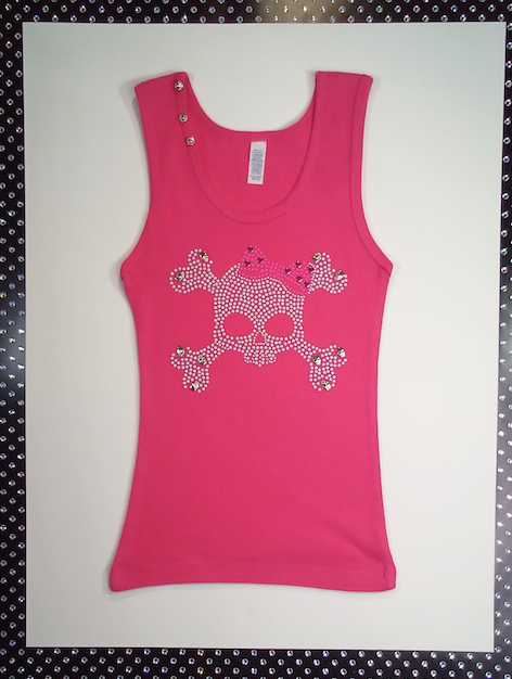 Girls Sleeveless Top - Skull