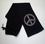 Junior Drawstring Pants- Rhinestone Peace Sign