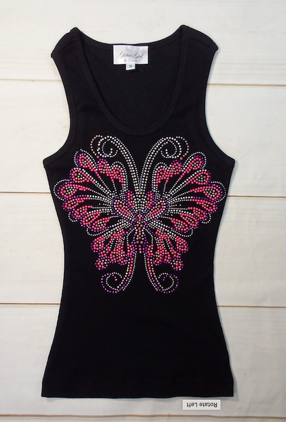 Girls Sleeveless Top - Butterfly