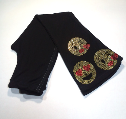 Girls Drawstring Pants Emojis By Glitter Girl