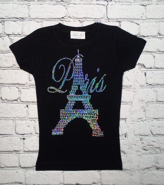 Girls Short Sleeve Top - Sequin Paris