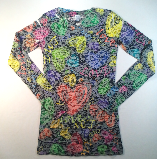 Girls Long Sleeve Top - Allover Print