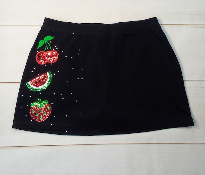 Girls Skort - Skirt with Shorts Underneath - Appliques