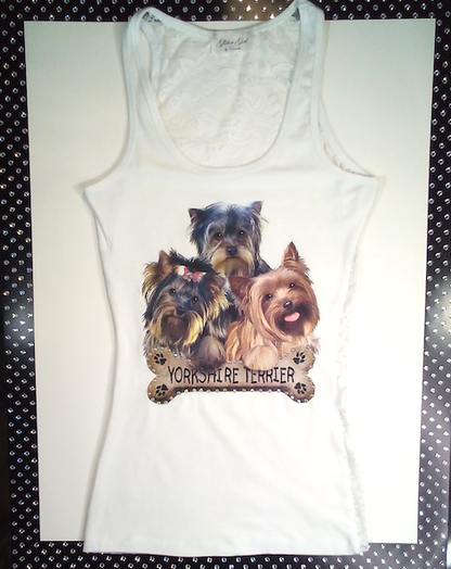 Girls Sleeveless Top - Lace Back - Yorkies