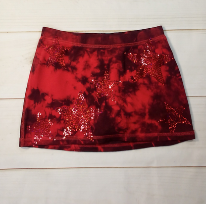 Girls Skort - Skirt With Shorts Underneath - Sequin Stars