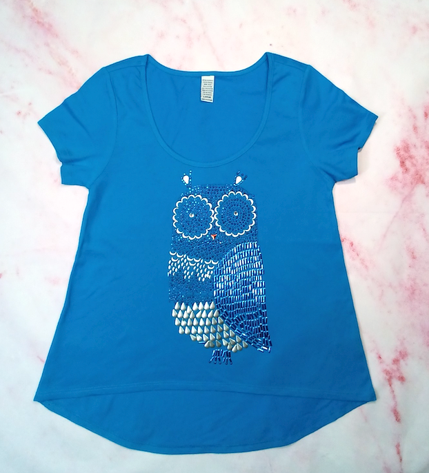 Girls Short Sleeve Top Owl