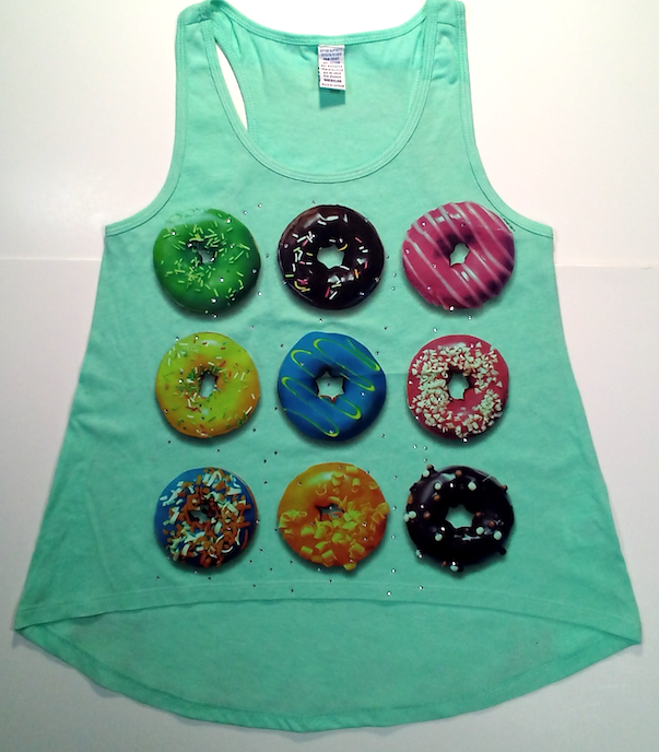 Girls Sleeveless Top - Donuts