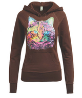 Girls Long Sleeve Top - Mosaic Cat