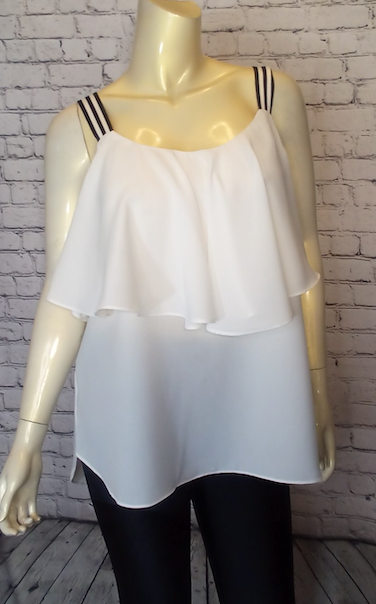Women Sleeveless Flounce Top