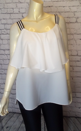 Women Sleeveless Flounce Top