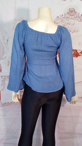 Women Long Sleeve Bell Sleeve Top