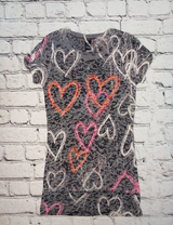 Girls Short Sleeve Top - Hearts