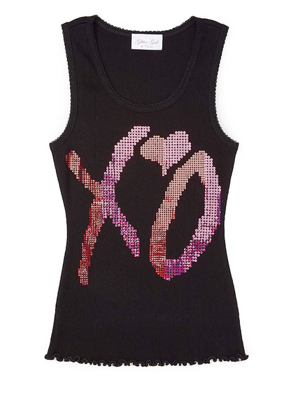 Girls Sleeveless Top - Sequin XO