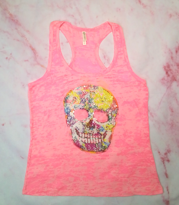 Girls & Junior Sleeveless Skull Top