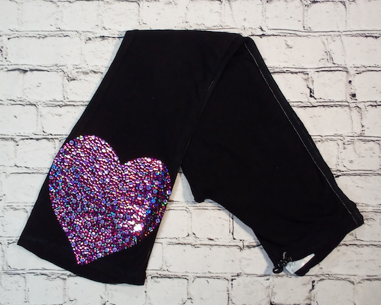 Girls Drawstring Pant Sequin Heart By Glitter Girl