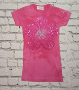 Girls Short Sleeve Top - Sequin Flower
