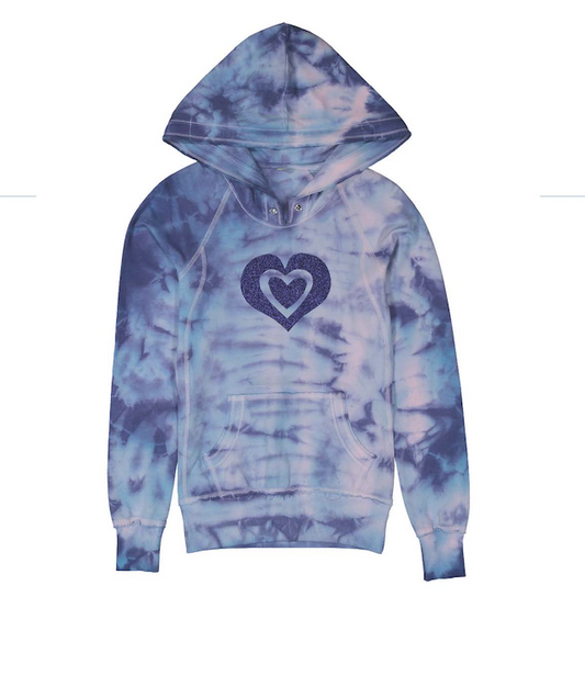 Girls  Long Sleeve Pull Over Hoodie - Hearts